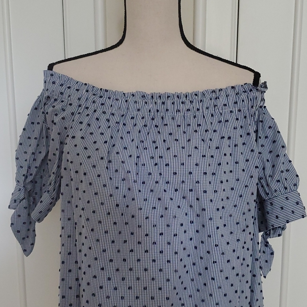 Off the shoulder cotton blouse